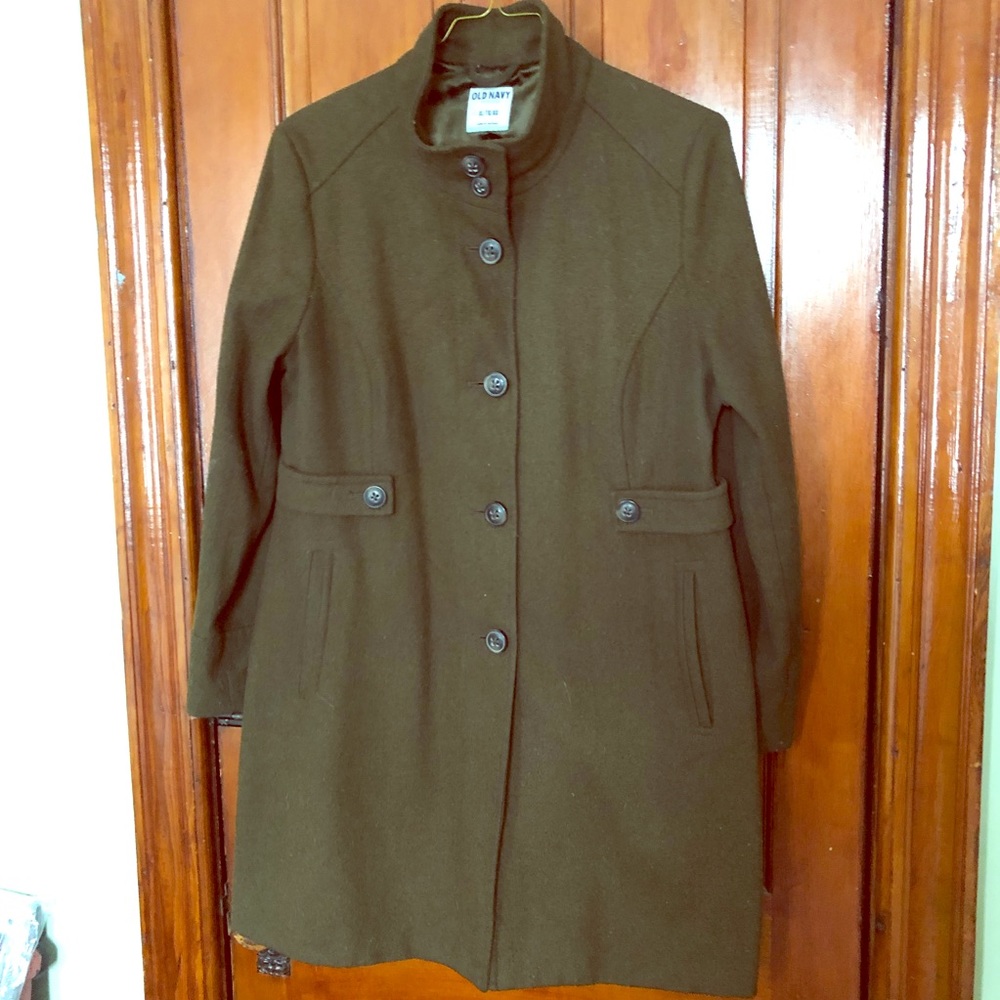 Military-Style Wool Winter Coat
